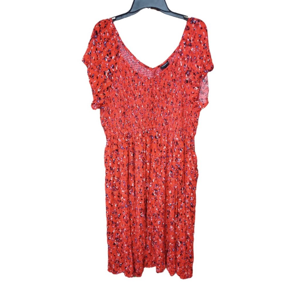 Torrid Womans Knee Length Dress Short Sleeve Multi-Color Size 3X